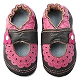 モモベビー乳幼児/トドラー レース&花 メリージェーン ソフトソールレザーシューズ ネイビー 0-6 ヶ月/1-2.5 M 米国 乳幼児 (インポート)