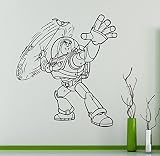 トイストーリーバズライトイヤー壁ビニールデカールスーパーヒーロー壁ステッカーCartoonsホーム内部子供キッズ部屋インテリア3 ( Tsy )