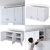 整理箪笥(可動式整理棚)専用上置き 幅895×高さ～675mm f-jkp-frm2007wh ホワイト色