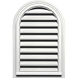 Builders Edge 120082232123 22" x 32" Round Vent Top 123, White [並行輸入品]