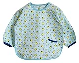 スモック キッズスモック キッズ 子供 食事用 防水エプロン 幼児 ブルー