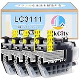 【InkCity】ブラザー用LC3111互換インクカートリッジ【BK×4本】大容量【純正併用可能/高精彩・高発色/ICチップ残量表示/安心サポート】DCP-J572N、DCP-J577N、DCP-J587N、DCP-J972N 、DCP-J978N-W/B、DCP-J987N-W、MFC-J893N、MFC-J738DN/DWN、MFC-J998DN/DWNなど利用可能