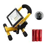 Zigwin　充電式 ポータブル LED投光器 左右360度回転 上下120度 夜間作業 防水(IP65) 30W 3本18650型電池（4800mAh）