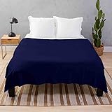 3d Blanket air conditioning blanket nap blanket Navy Blue Solid Color Throw Blanket Ultra Soft Blanket Lightweight Bed Blanke