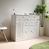 ファックス台 電話台 FAX台 完成品 完成品 鍵付き 幅96cm TEL台 引出し 引出しいっぱい 桐 ホワイト チェスト 天然木 モデム収納 配線収納 プリンター台 ルーター収納 ケーブル収納 ASA788WH