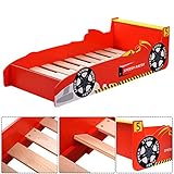 MasterPanel – Kids Race Carベッド幼児用ベッドBoys子家具寝室レッド木製# tp3339