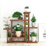 ZYN フラワーシェルフソリッドウッド耐腐食性バルコニーリビングルーム屋内と屋外のフラワーポット植物スタンド (サイズ さいず : L100CM*W25CM*H95CM)