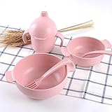 子供の食器類セット、Niceeshop ( TM ) Eco Friendly Healthy Wheat Straw Dinnerware for children toddlers £¬ with