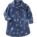 OSHKOSH(オシュコシュ) 2ピースデニムプリントドレス デニム ワンピース 12ヶ月【並行輸入】