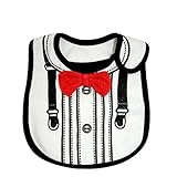 Lovely Suits Style Baby Cotton Drool Bibs with Magic Stick for Babies and Toddlers (White) by AngelG
