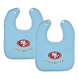 San Francisco 49ers NFLライトブルーベビーよだれかけ – 2パック