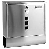 Post Box Stainless Steel Letter Mailbox Wall Mountable Lockable Newspaper Holder