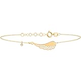 GELIN 14k Solid Gold Diamond Chain Adjustable Bracelet for Women, 6 to 7 inches