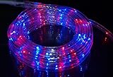 Izzy Creation 17.7FT Bi-Color Red and Blue LED Flexible Rope Light Kit Indoor / Outdoor Lighting Hom