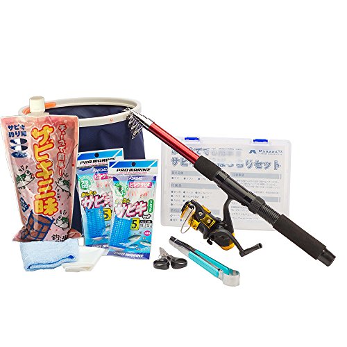 MAKANATS 海釣りセット はじめてでも簡単 サビキ釣り ばっちり10点セット マニュアル付き
