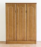 日本製 シック 幅90cm シューズボックス 桐製 下駄箱 ブラウン 完成品