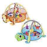 多機能ベビー遊びマット、ベビーKids Game Playアクティビティジムマットクロールカーペットwith安全ガードメッシュカラフルボールおもちゃギフト新しい Yosoo-Baby Play Mat