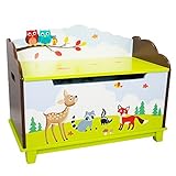 Fantasy Fields - Enchanted Woodland Thematic Kids Wooden Toy Chest with Safety Hinges | Imagination 