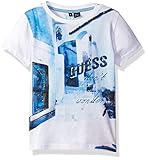 GUESS Little Boys' Short Sleeve Cotton Graphic T-Shirt True White 2 [並行輸入品]