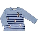 2018年 春物 ZOOMIC ズーミック 天竺 ベストアップリケ風 長袖Ｔシャツ サックス◇95cm