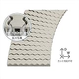 ミヅシマ工業　樹脂製グレーチング　フリーハードルW　♯18　　180mm×2m×27mm　432-0600　※受け枠別途 アイボリー