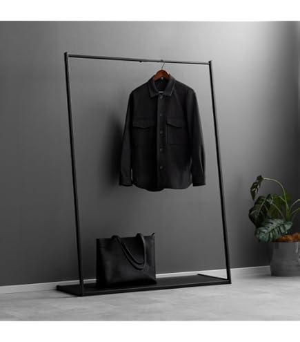 Amazon.co.jp: W STANDARD インダストリアル アイアンハンガーラック