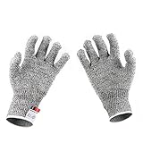 RaiFu 防刃手袋 安全保護手袋 耐カット キッチングローブ 軍手 作業用 手袋 作業グローブ 切れない手袋 耐切創手袋 ハイパフォーマンスレベル5 保護食品グレード サイズ：S