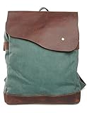 Leaper Vintage Canvas Leather Backpack School Bag Travel Backpack Rucksack Laptop Bag with Leisure S
