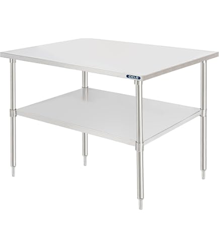 Amazon.co.jp: ステンレス鋼作業台 2段 90/100120×60×80CM ステンレス