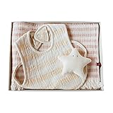 天衣無縫 スラブガーゼ フェイスタオル&スタイ ほしセット ピンク