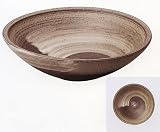 信楽焼陶器 古窯刷毛目手洗鉢 (器具付) 置型 横幅36.0cm 7091-02