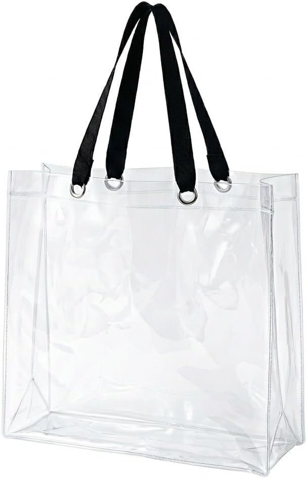 [ヒビコレクション] 透明バッグ ビニールバッグ クリアバッグ 40×15×40cm トートバッグ 透明 推し活 バック