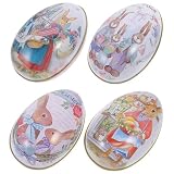 DOITOOL 4個 イースターエッグ easter egg easter decorations パーティーグッズ チョーコー box 詰め物 ブリキのキャンディー缶 イースター用品