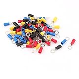 80個2-5S 16-14AWGワイヤーコネクタリング圧着端子詰め合わせキット