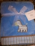 babyGEAR light blue Zebra blanket 30X40 by BabyGear