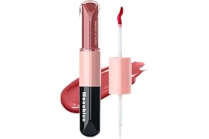 Mooekiss リップグロス 2in1 高発色 ダブルエンド うるおい リップ 血色 口紅 落ちない リップスティック 保湿 光沢 ロングラスティング 長持ち 中国コスメ TikTok 人気 (#D08)