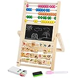 CXYP　積み木　 知育玩具 　計算　英語勉強　学習玩具　黒板付き　認知力 実践力　早期開発　 女の子　 男の子　 つみき　知恵おもちゃ 　贈り物　 誕生日プレゼント (A)