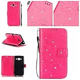 Samsung Galaxy J3 2016 ケース, UNEXTATI 手帳型ケース Samsung Galaxy J3 2016 ケース カバー 高品質 PUレザー 手帳型 ウォレット型 財布型 