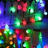 ライト Chuaset 40球ボールライト 点滅 LEDイルミネーションライト 乾電池式 室内装飾 クリスマスライト (カラフル)