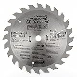 ATE Pro. USA 33014 24 Teeth Carbide Blade (2 Piece), 7-1/4" [並行輸入品]