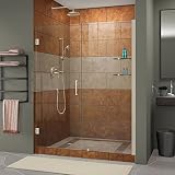 DreamLine Unidoor 57 to 58 in。Frameless Hingedシャワードア 57-58''W x 72''H SHDR-20577210S-04 1
