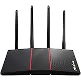 ASUSTek WiFi 無線 ルーター WiFi6 1201+574Mbps デュアルバンド RT-AX55/B (A) メッシュ機能付 3階建 / 4LDK PS5/ Switch/スマホ 対応