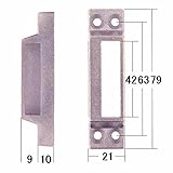 エスカッション（ストライク）　SS-39　面付ストライク　材質：亜鉛合金　入数：1・20　　4-M4用皿穴