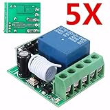 AntRC 5Pcs 315MHz DC12V 10A 1CHシングルチャネルワイヤレスリレーRFリモートコントロールスイッチレシーバモジュール