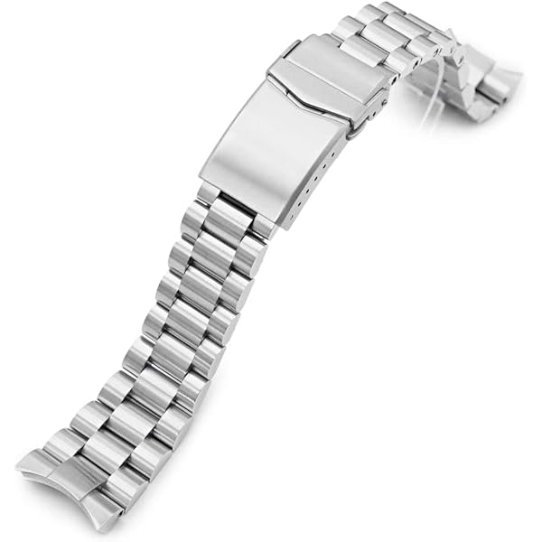 Amazon.co.jp: 22mm メタル時計バンド ステンレス ヘクサッド