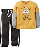 カーターズ Carter's 重ね着風 ロンティー 長袖 ＆ パンツ 2点セット 2-Piece Tee & Pant Set 3M (55-61cm)