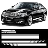 TOMMYFIELD デカール ステッカー ストライプ 車 フェンダー サイド 汎用 シール ホワイト