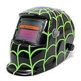 lightboy ソーラーオート暗く溶接ヘルメット保護溶接で作業するマスク蜘蛛の巣パターン