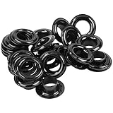 SK11 プラスチック 両面ハトメ玉 ハトメ穴径約12mm 黒 15組入 No.195B