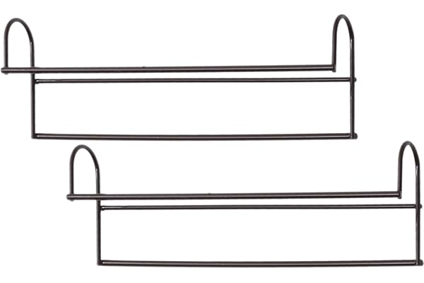 川端滝三郎商店 吊り下げ ハンガー 衣類収納アップハンガー ウォークインクローゼット 収納 ハンガーパイプ 服 かける 幅35.5cm バー 2本組 スリム 日本製 スチール ホワイト SH-19S 新生活 引っ越し 収納用品 ASIN (ブラウン)